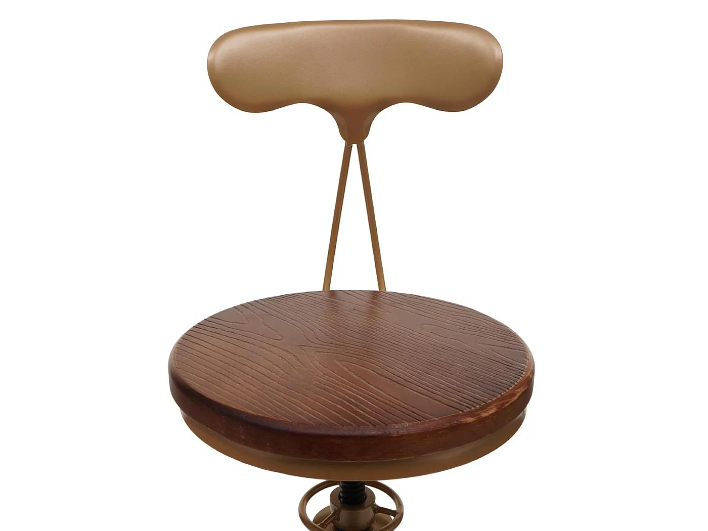 Barkruk MCW-N18 (set van 2),  bruin, frame goud