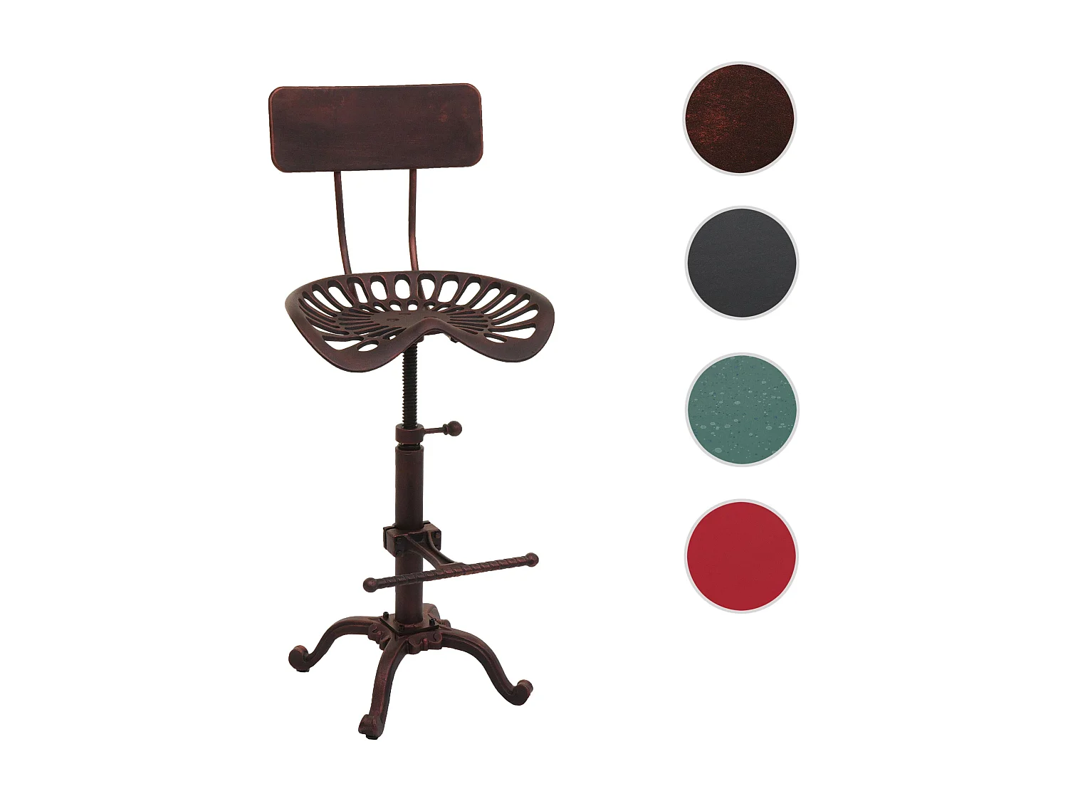 Tabouret de bar MCW-N26,  couleur cuivre