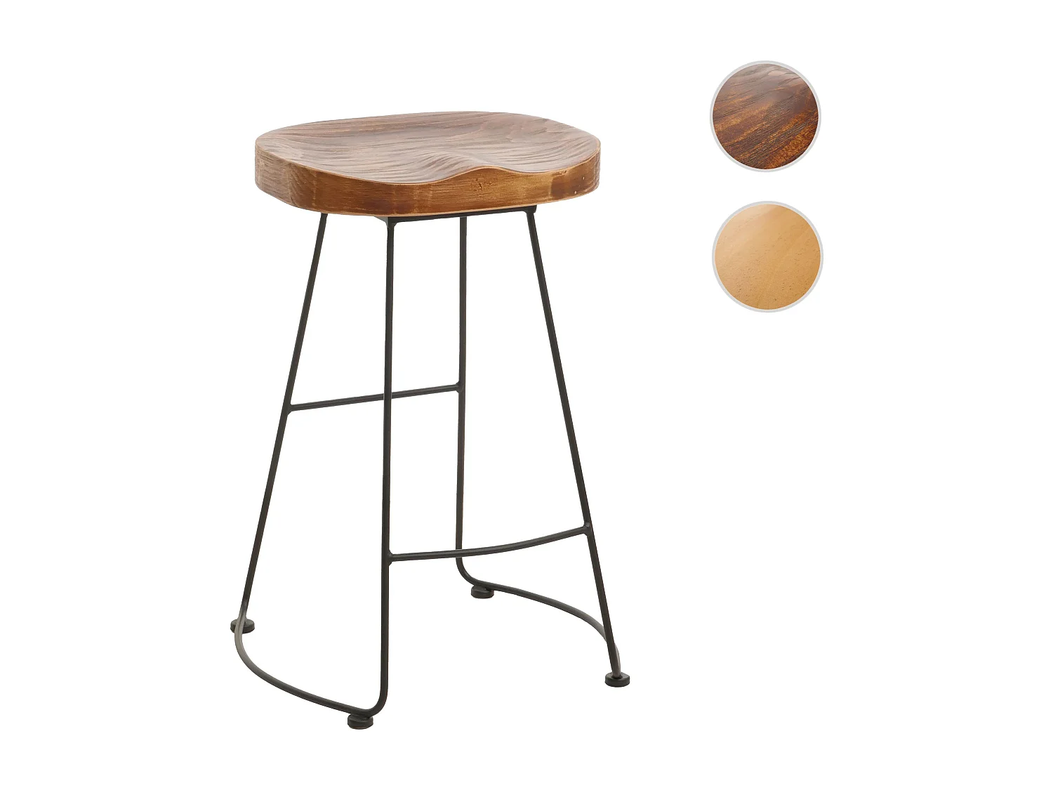 Taburete de bar MCW-N25,  marrón