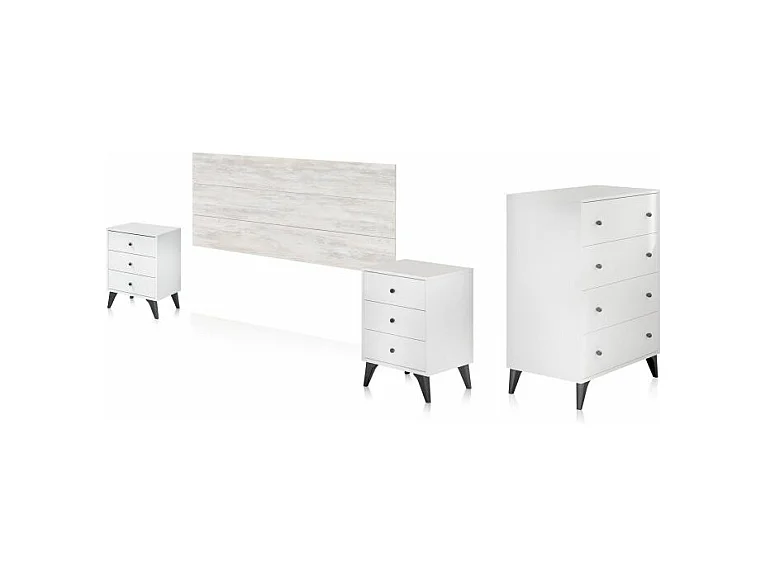 Dormitorio Iconic 4C Blanco Velho - Negro