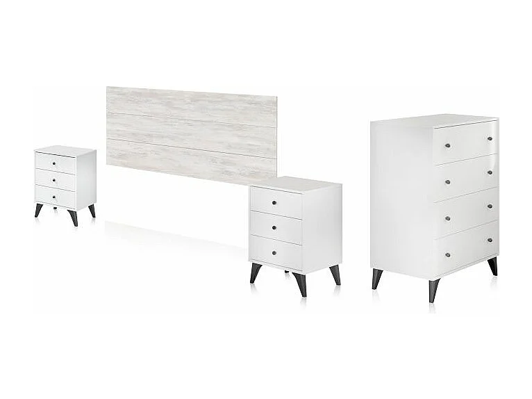 Dormitorio Iconic 4C Blanco Velho - Negro