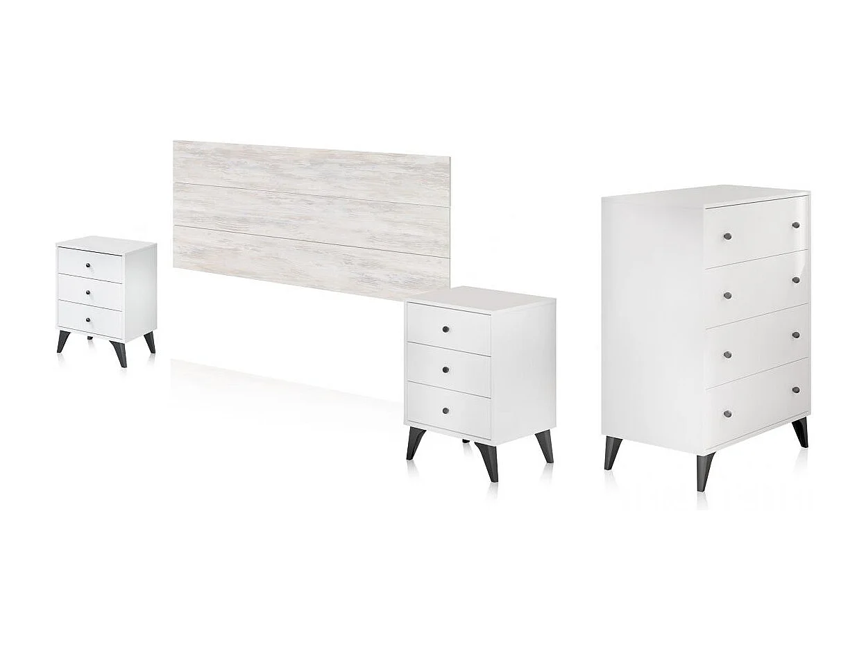 Dormitorio Iconic 4C Blanco Velho - Negro