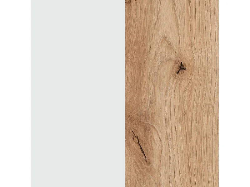 Dormitorio Ezra 3C Max V2 Blanco Artik (Blanco Mate) - Roble Nodi