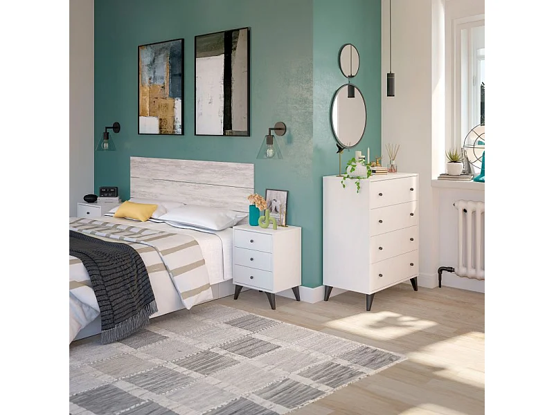 Dormitorio Iconic 4C Plus Blanco Velho - Negro