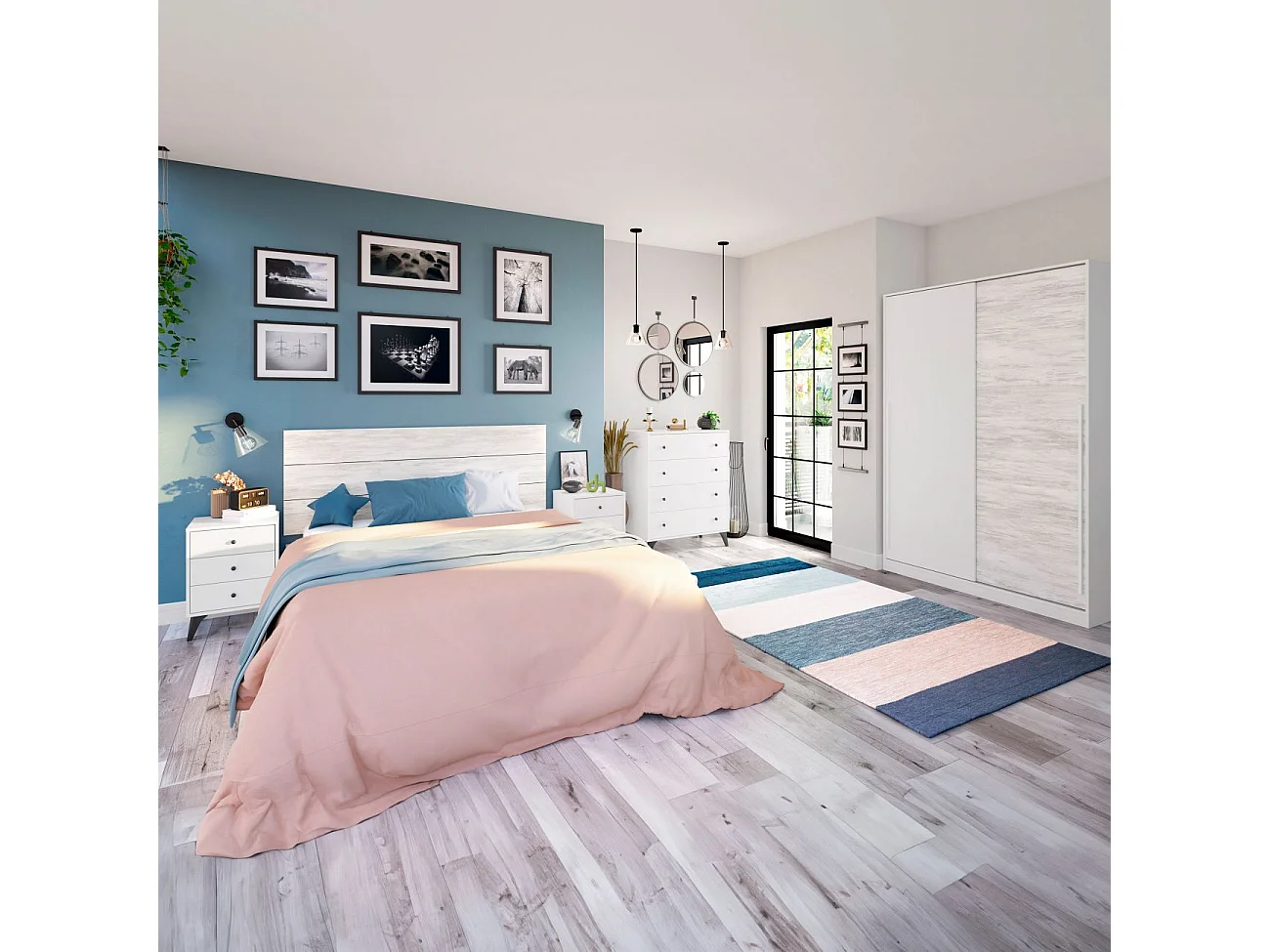 Dormitorio Iconic 4C Plus Blanco Velho - Negro