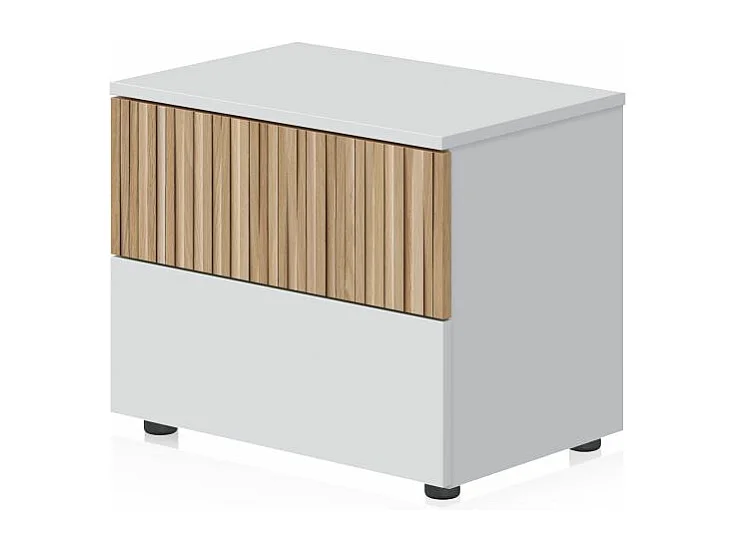 Mesita de noche Nitza Blanco Artik (Blanco Mate) - Natur