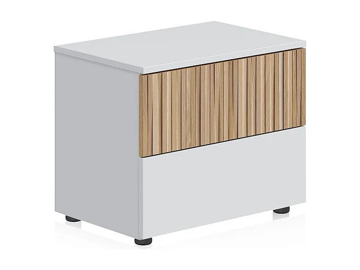 Mesita de noche Nitza Blanco Artik (Blanco Mate) - Natur