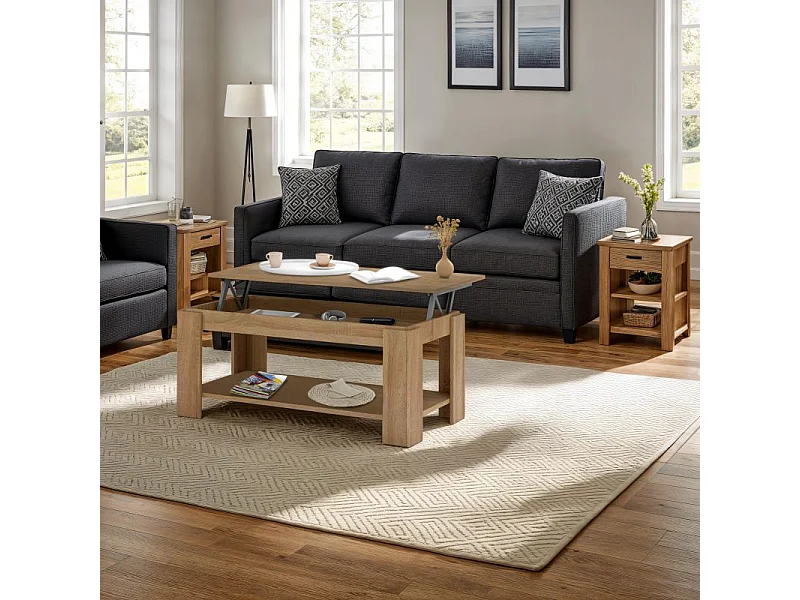 Mesa de centro elevable Lya Roble Canadian