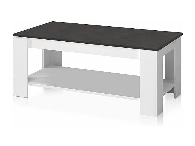 Mesa de centro elevable Lya Blanco Artik (Blanco Mate) - Óxido
