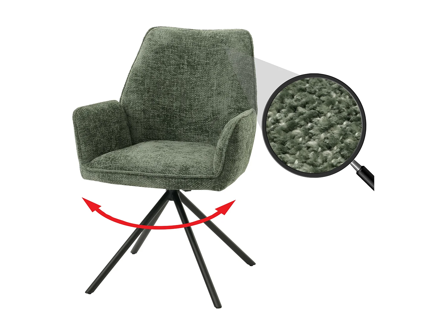 Chaise de salle à manger MCW-G67,  vert