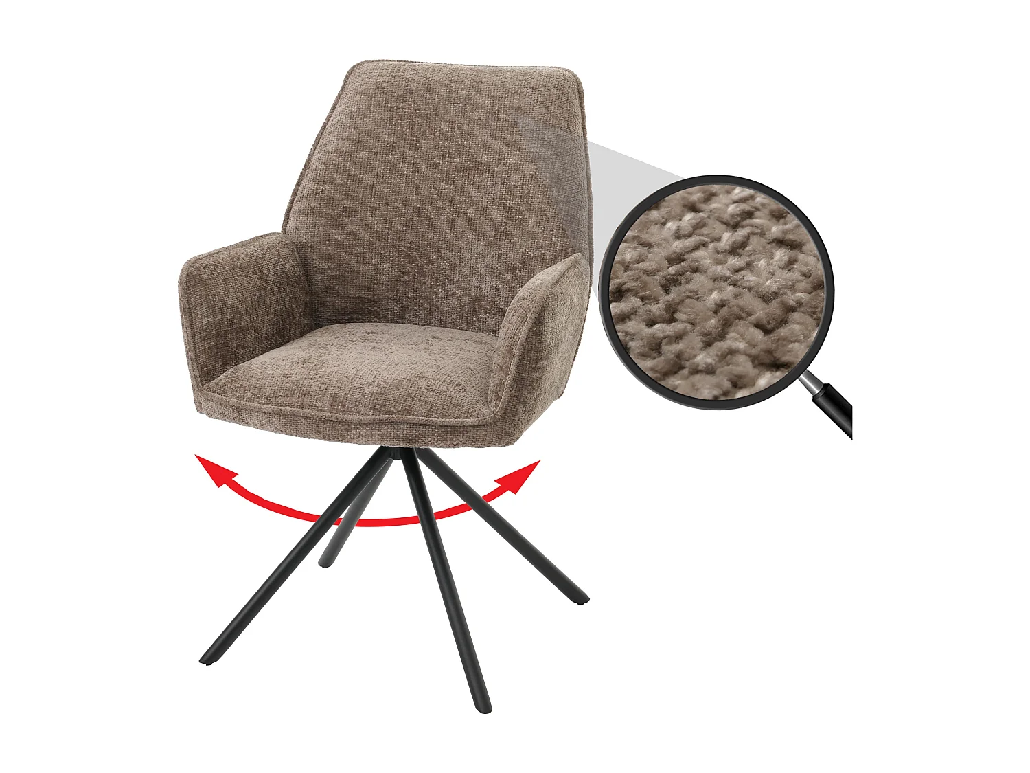 Chaise de salle à manger MCW-G67,  marron