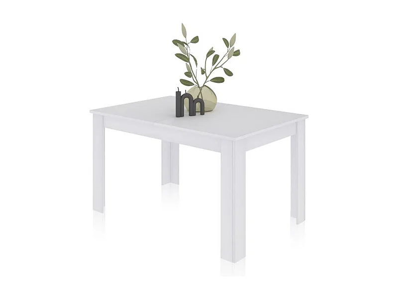 Mesa de comedor extensible Danna 140 Blanco Artik (Blanco Mate)