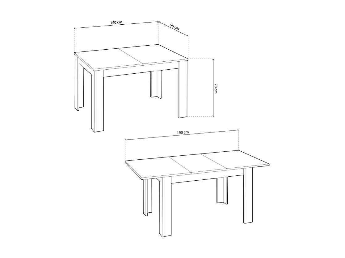 Mesa de comedor extensible Danna 140 Roble Canadian