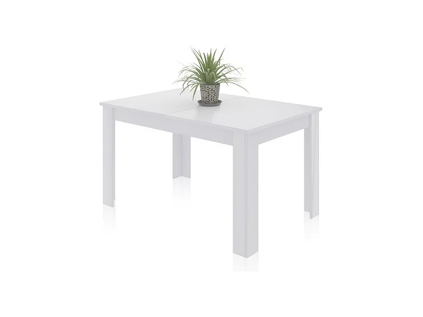 Mesa de comedor extensible Danna 140 Blanco Brillo