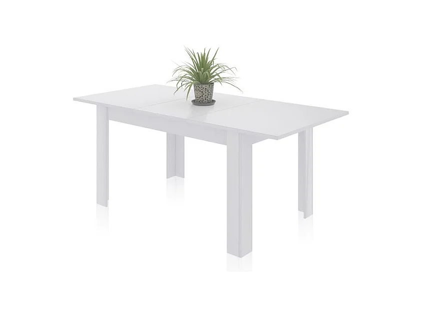 Mesa de comedor extensible Danna 140 Blanco Brillo