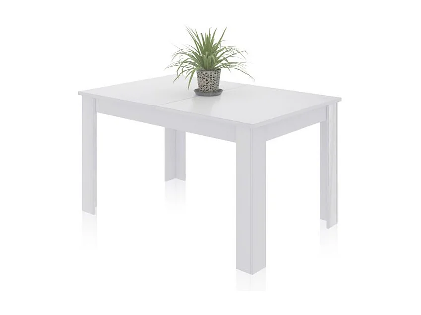 Mesa de comedor extensible Danna 140 Blanco Brillo