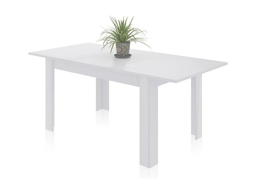 Mesa de comedor extensible Danna 140 Blanco Brillo
