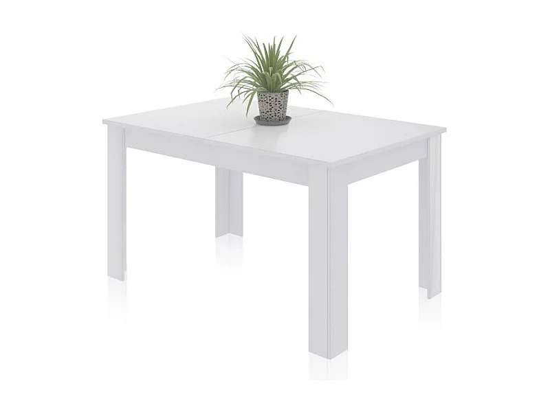 Mesa de comedor extensible Danna 140 Blanco Brillo