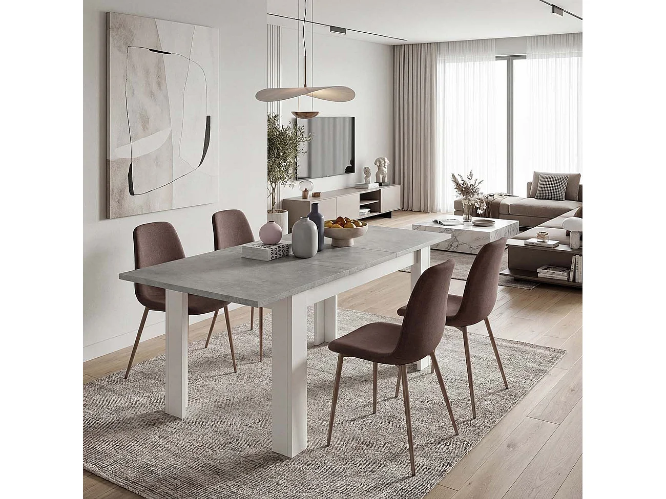 Mesa de jantar extensível 140-190x90 cm Sira