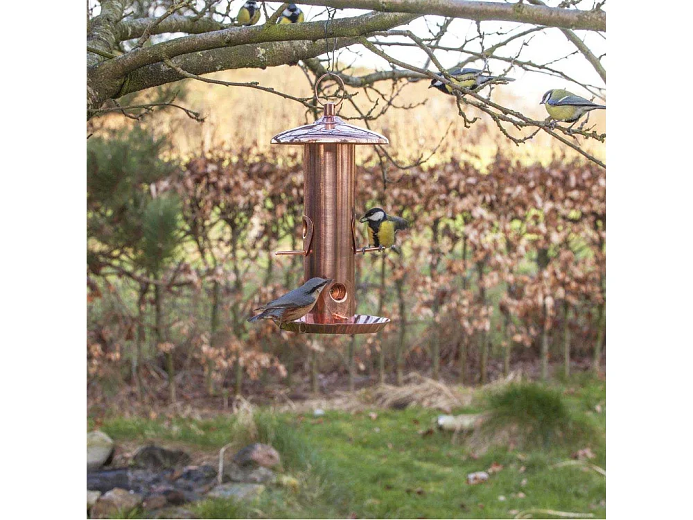 Mangeoire à oiseaux Plaqué cuivre - graines