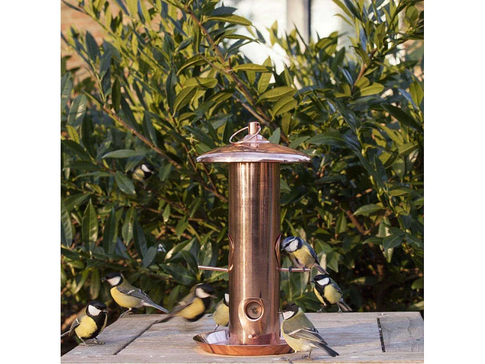 Mangeoire à oiseaux Plaqué cuivre - graines
