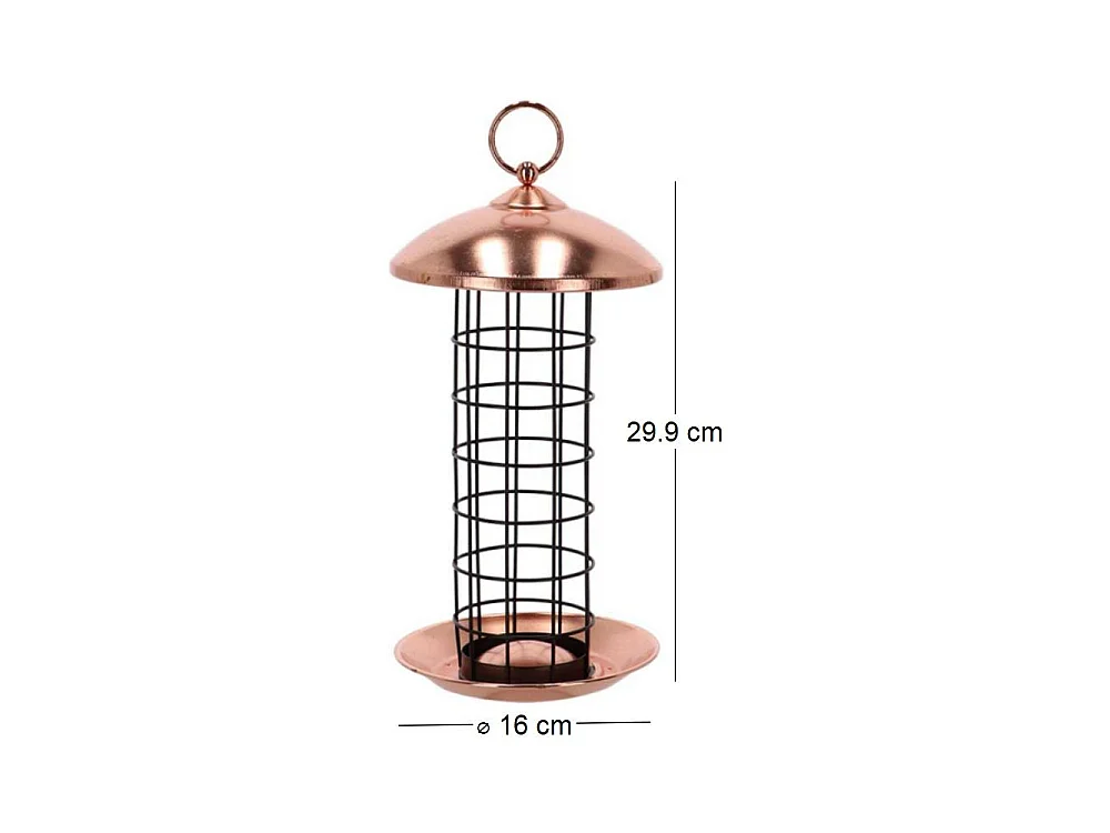 Mangeoire à oiseaux Plaqué cuivre - boules de graisses