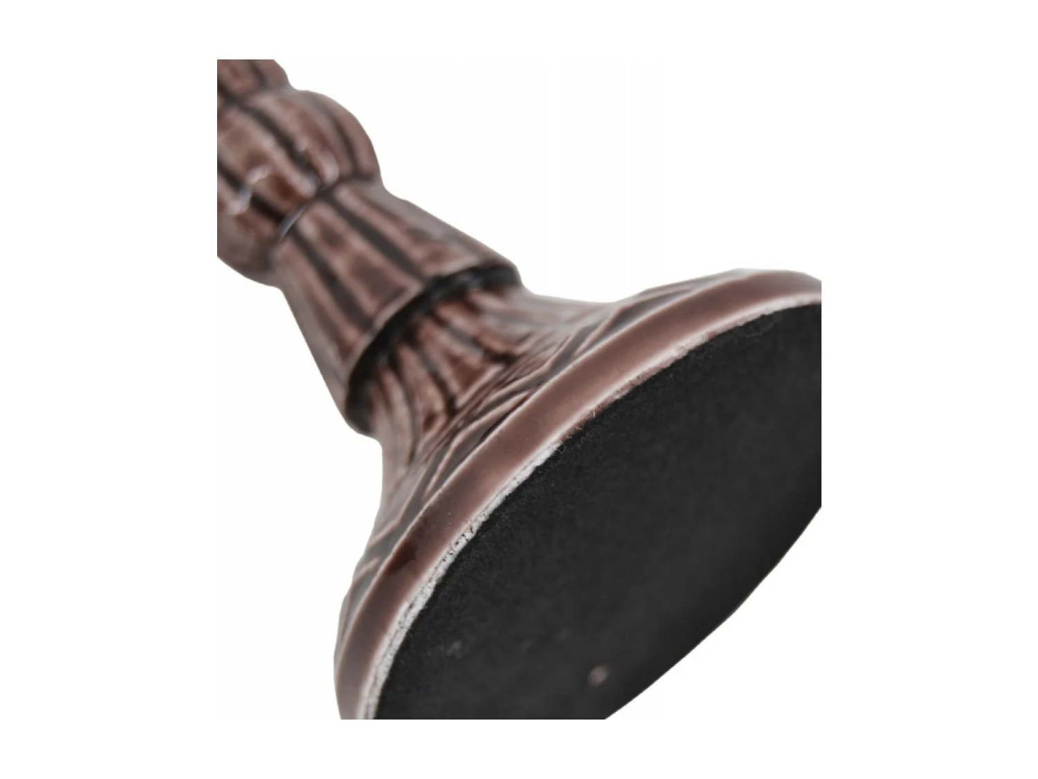 Bougeoir Aluminium Marron - Décoration d'Autrefois