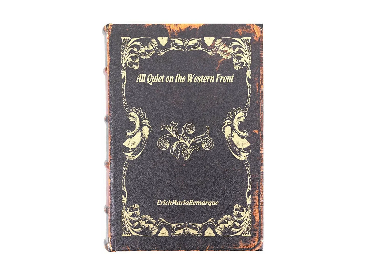 Livre western front carton similicuir Carton Noir - Décoration d'Autrefois