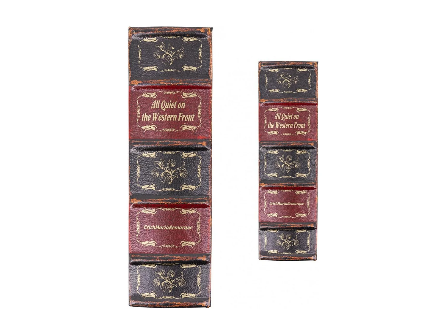 Livre western front carton similicuir Carton Noir - Décoration d'Autrefois