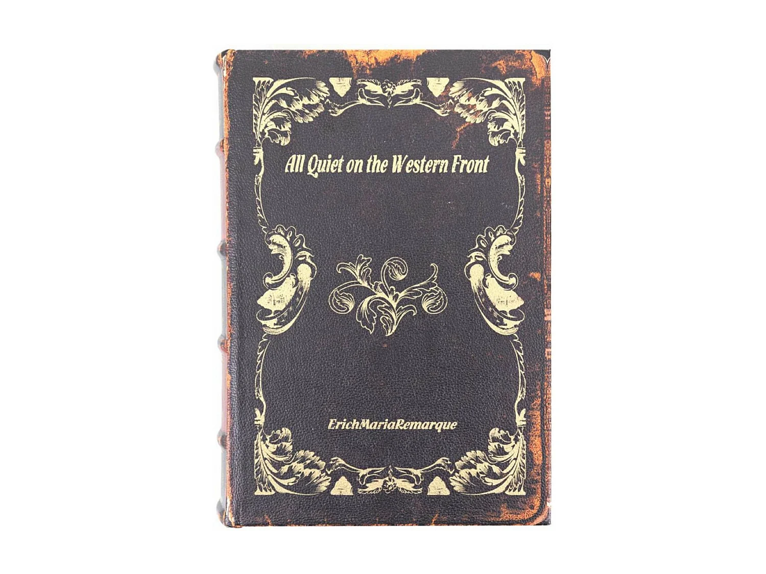 Livre western front carton similicuir Carton Noir - Décoration d'Autrefois