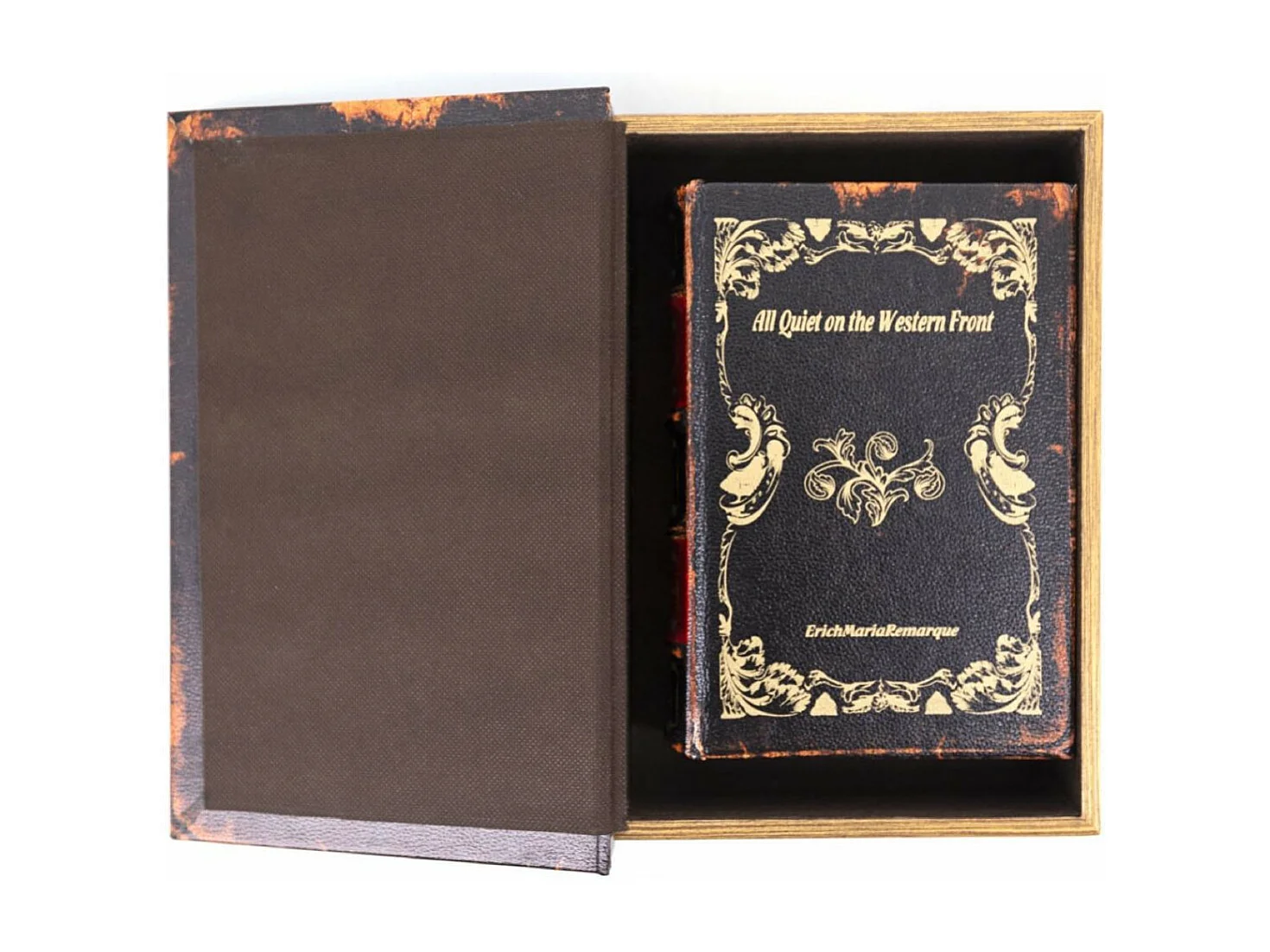 Livre western front carton similicuir Carton Noir - Décoration d'Autrefois