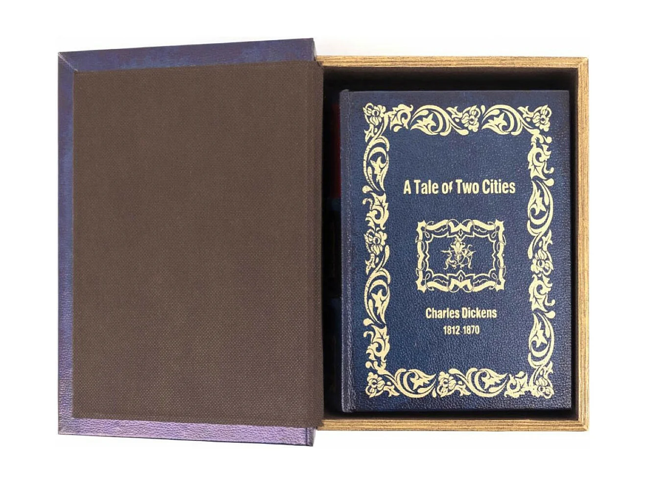 Livre tale of two cities carton similicuir Carton Bleu - Décoration d'Autrefois