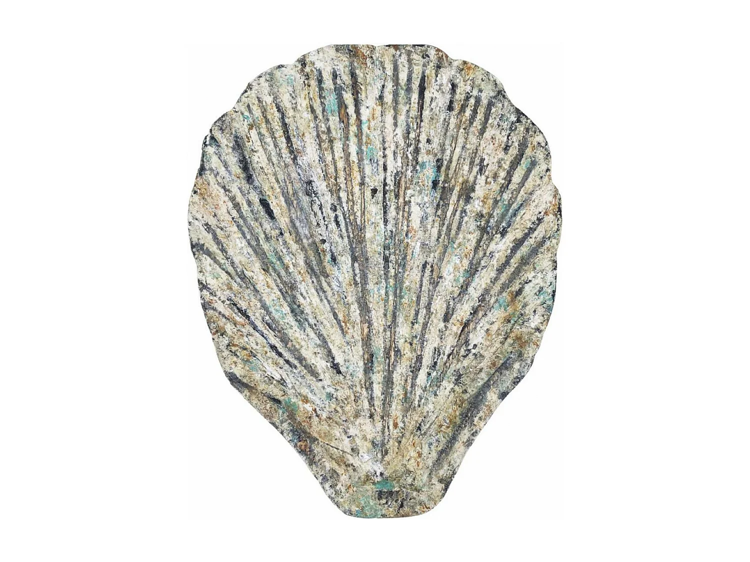 Sculpture huitre Bois Gris - Décoration d'Autrefois