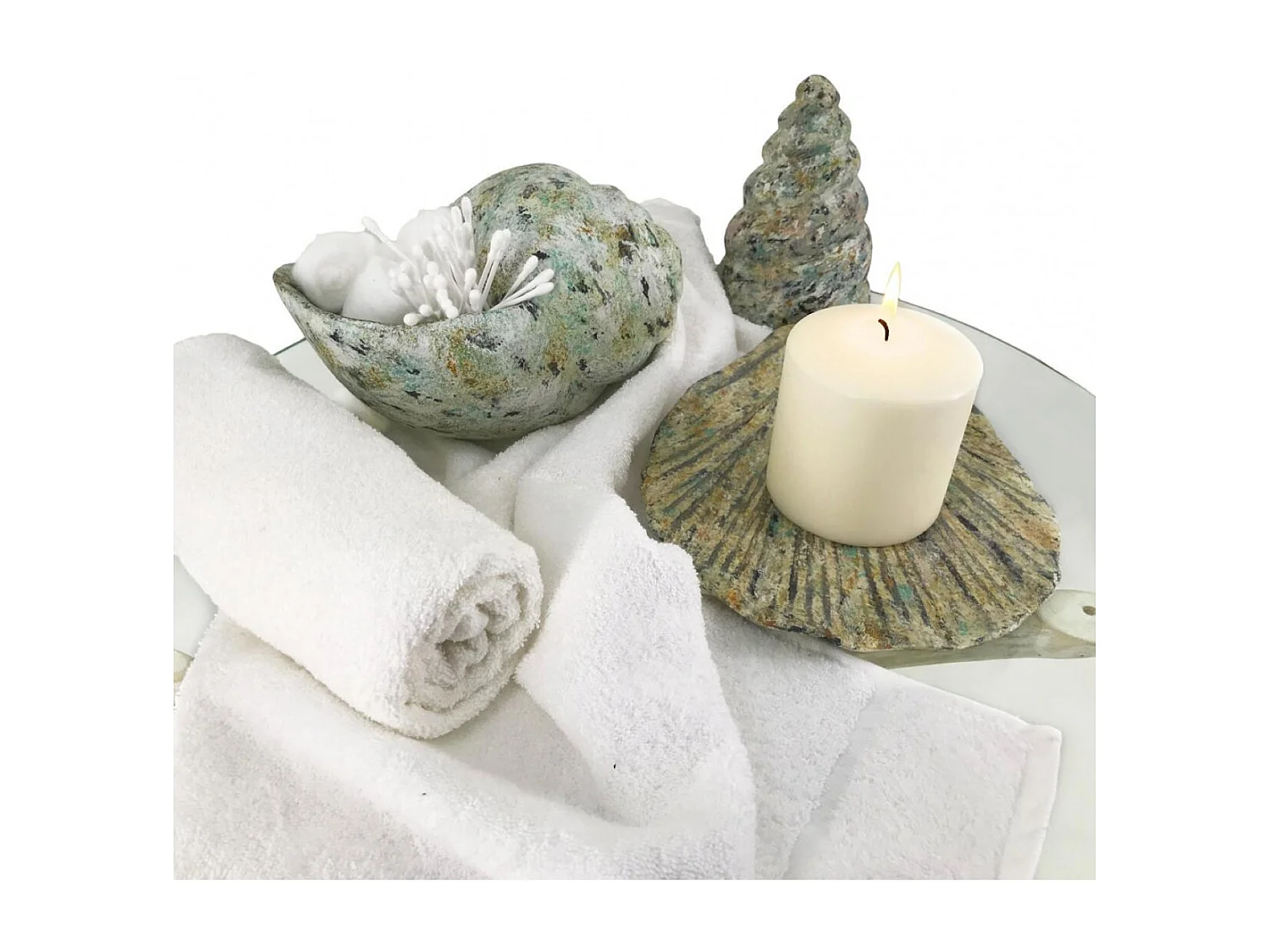 Sculpture huitre Bois Gris - Décoration d'Autrefois