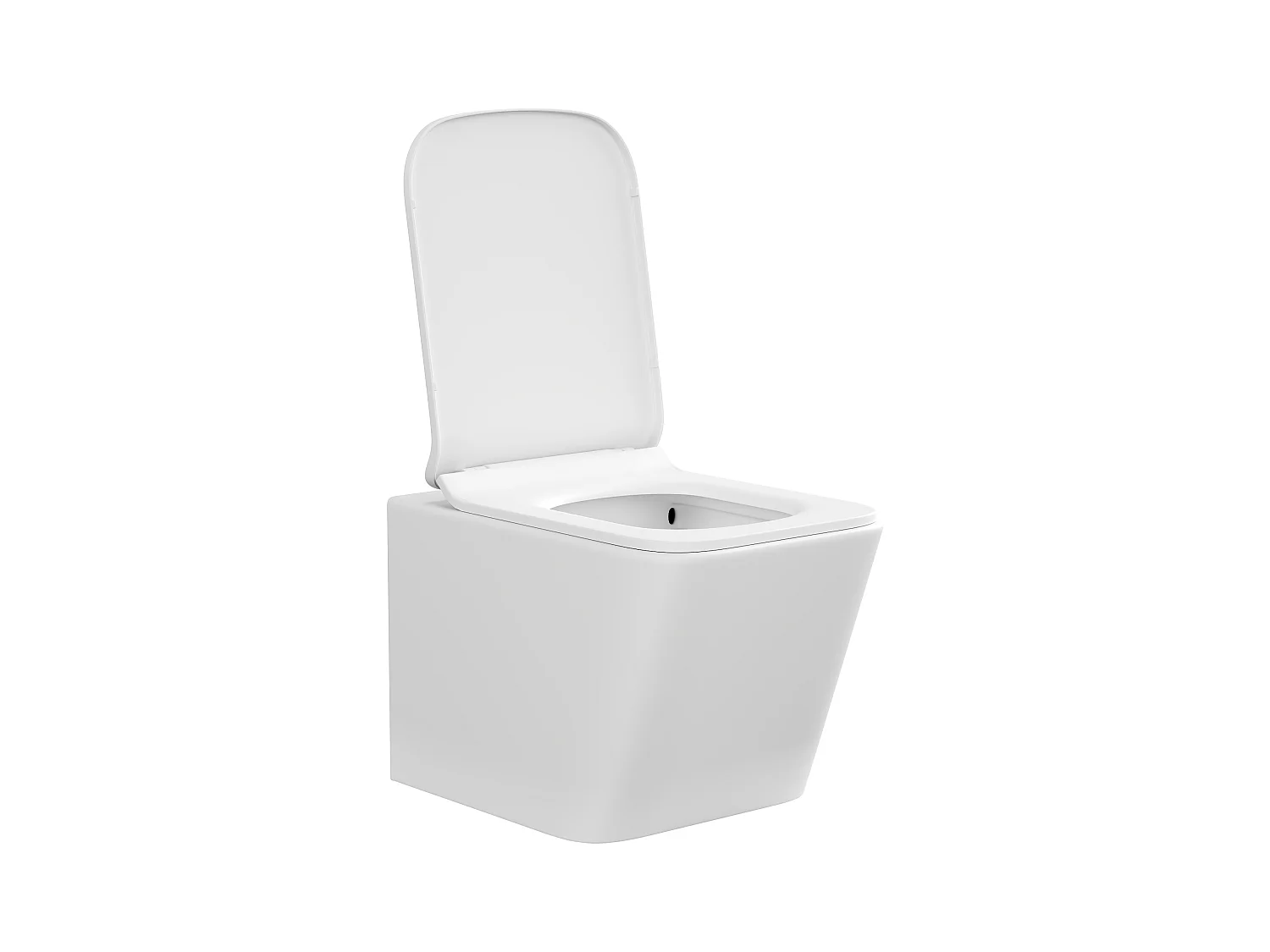 Sparset - Wand-WC mit Trägergestell & weißer Betätigungsplatte - Weiß matt - CLEMONA