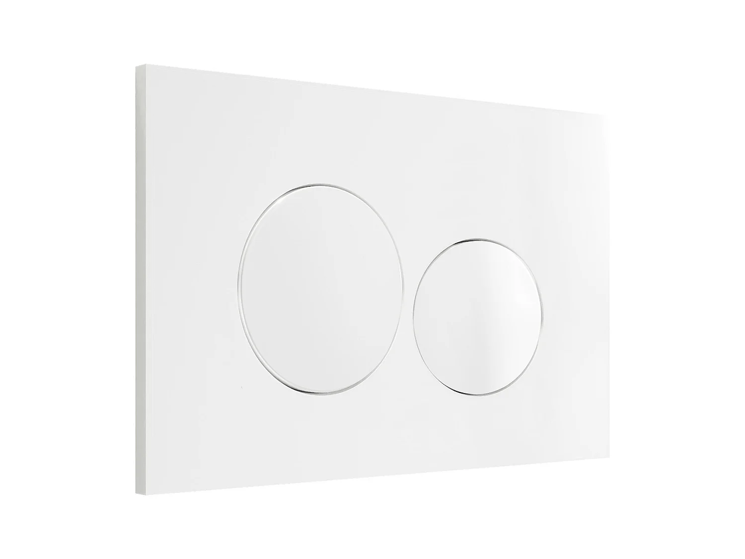 Sparset - Wand-WC mit Trägergestell & weißer Betätigungsplatte - Weiß matt - CLEMONA