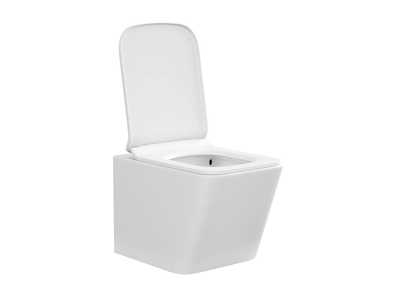 Pack WC suspendu blanc mat avec bâti-support et plaque de déclenchement blanche - CLEMONA