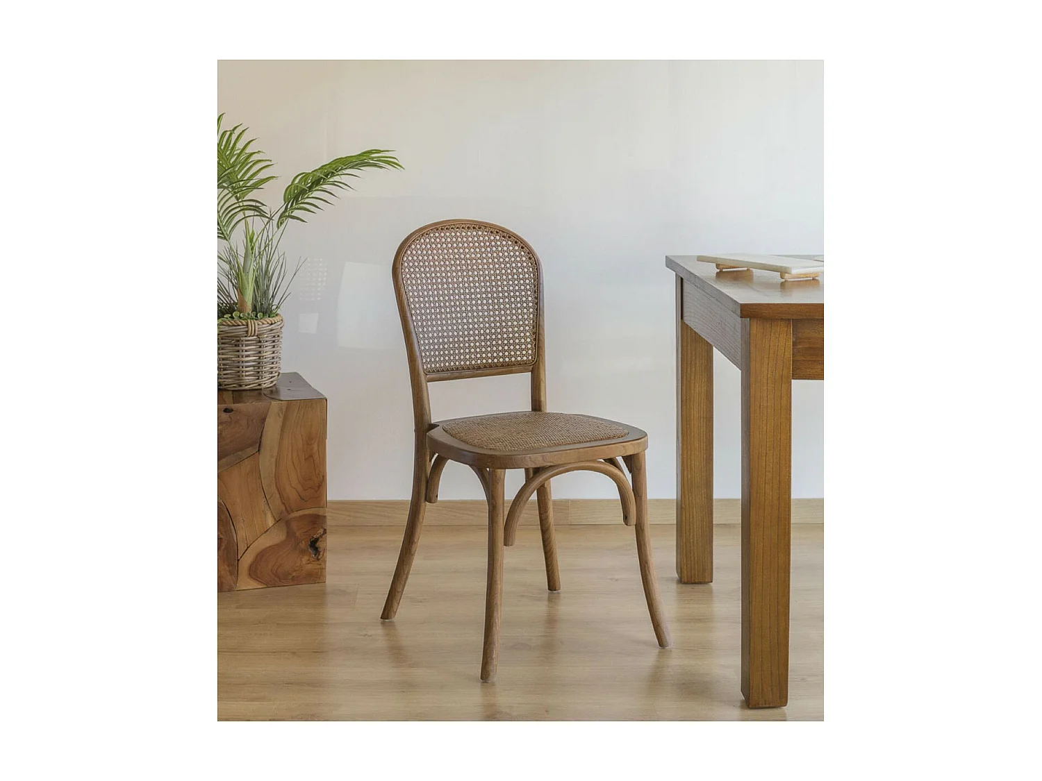 Chaise rotin Bois Marron - Décoration d'Autrefois