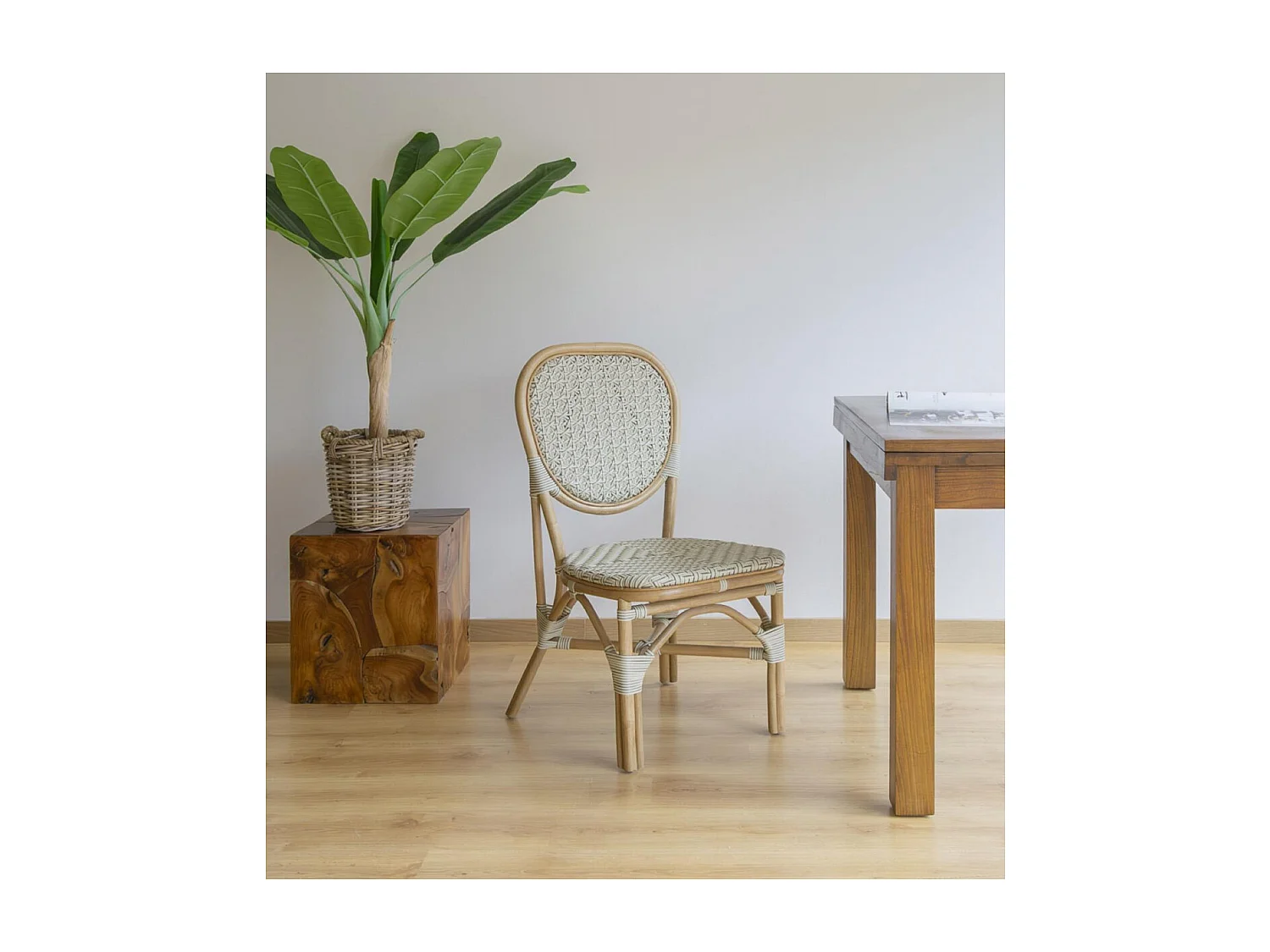 Chaise rotin Plastique Marron - Décoration d'Autrefois