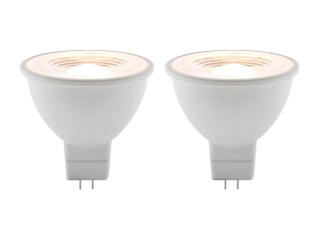 Lot de 2 spots LED 3,5W GU5,3 250lm 2700K - Blanc chaud - Elexity