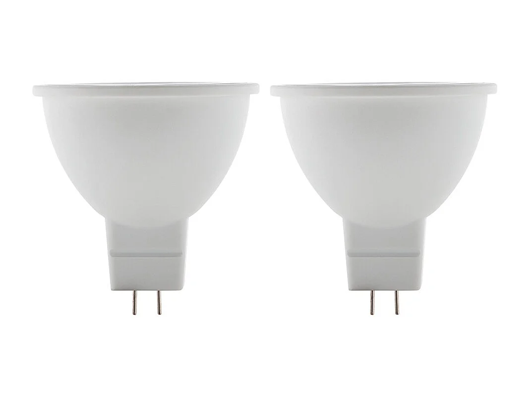 Lot de 2 spots LED 3,5W GU5,3 250lm 2700K - Blanc chaud - Elexity