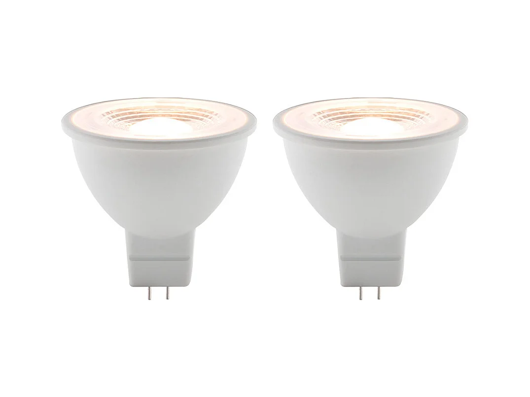 Lot de 2 spots LED 3,5W GU5,3 250lm 2700K - Blanc chaud - Elexity