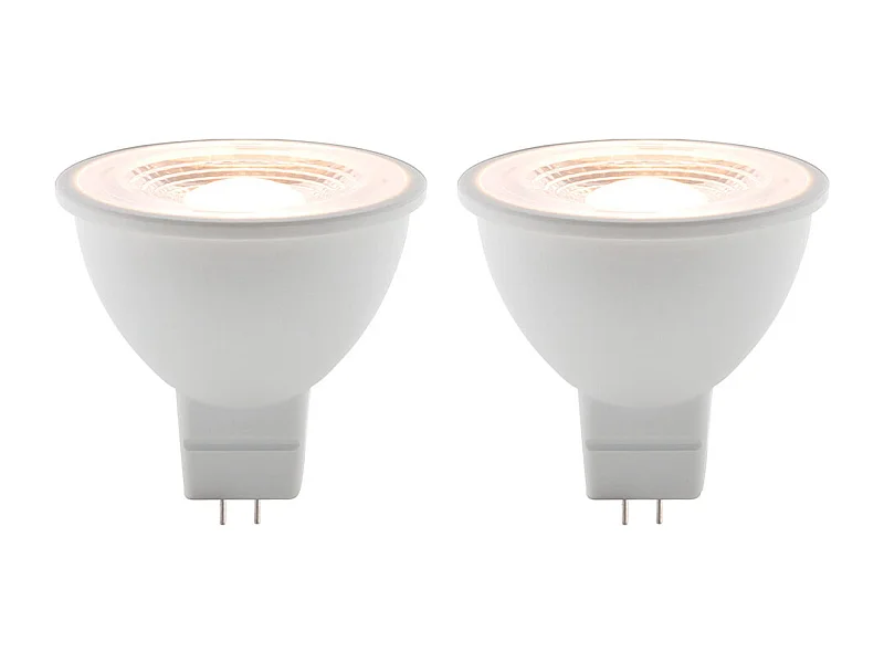 Lot de 2 spots LED 3,5W GU5,3 250lm 2700K - Blanc chaud - Elexity