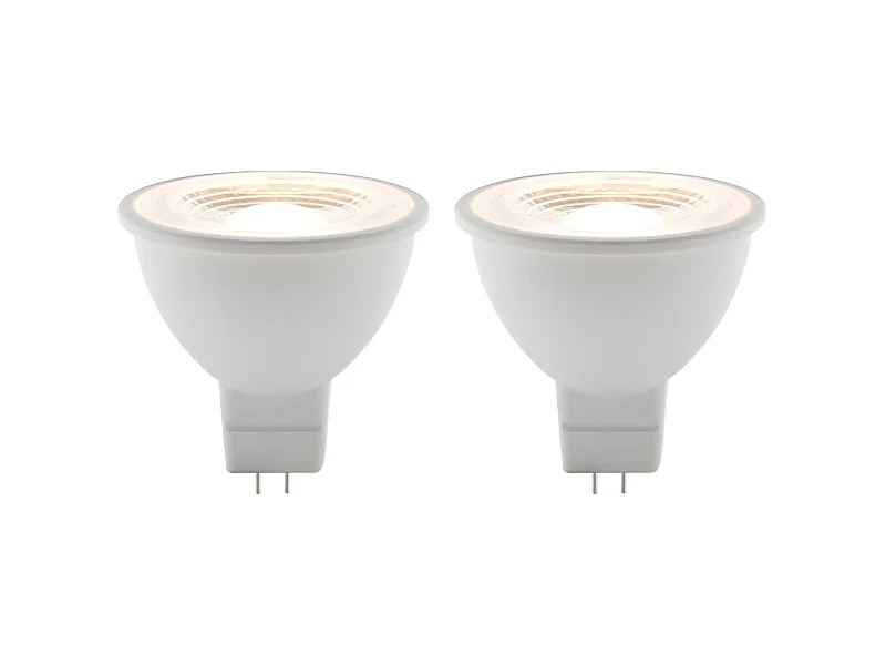 Lot de 2 spots LED 5W GU5,3 350lm 2700K - Blanc chaud - Elexity