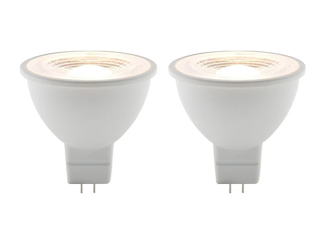 Lot de 2 spots LED 5W GU5,3 350lm 2700K - Blanc chaud - Elexity