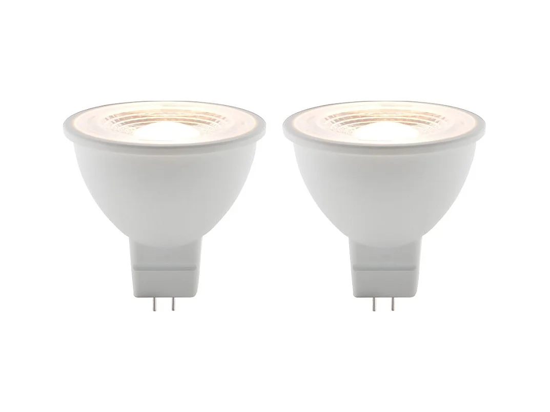 Lot de 2 spots LED 5W GU5,3 350lm 2700K - Blanc chaud - Elexity