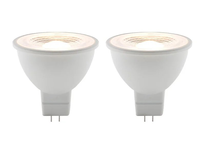 Lot de 2 spots LED 5W GU5,3 350lm 2700K - Blanc chaud - Elexity