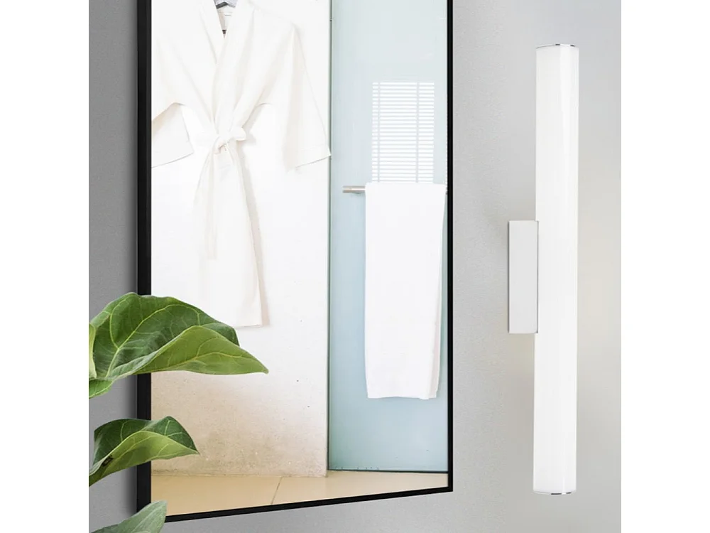 Applique de salle de bain 50cm chrome (8W 600lm 4000K IP44) - Voltman