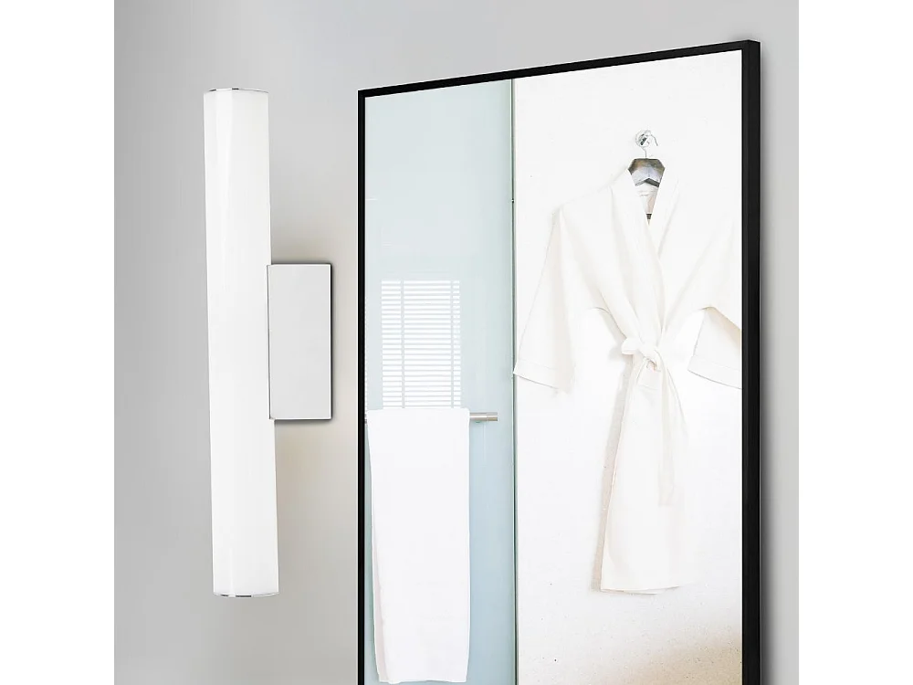 Applique de salle de bain 30cm chrome (5W 360lm 4000K IP44) - Voltman