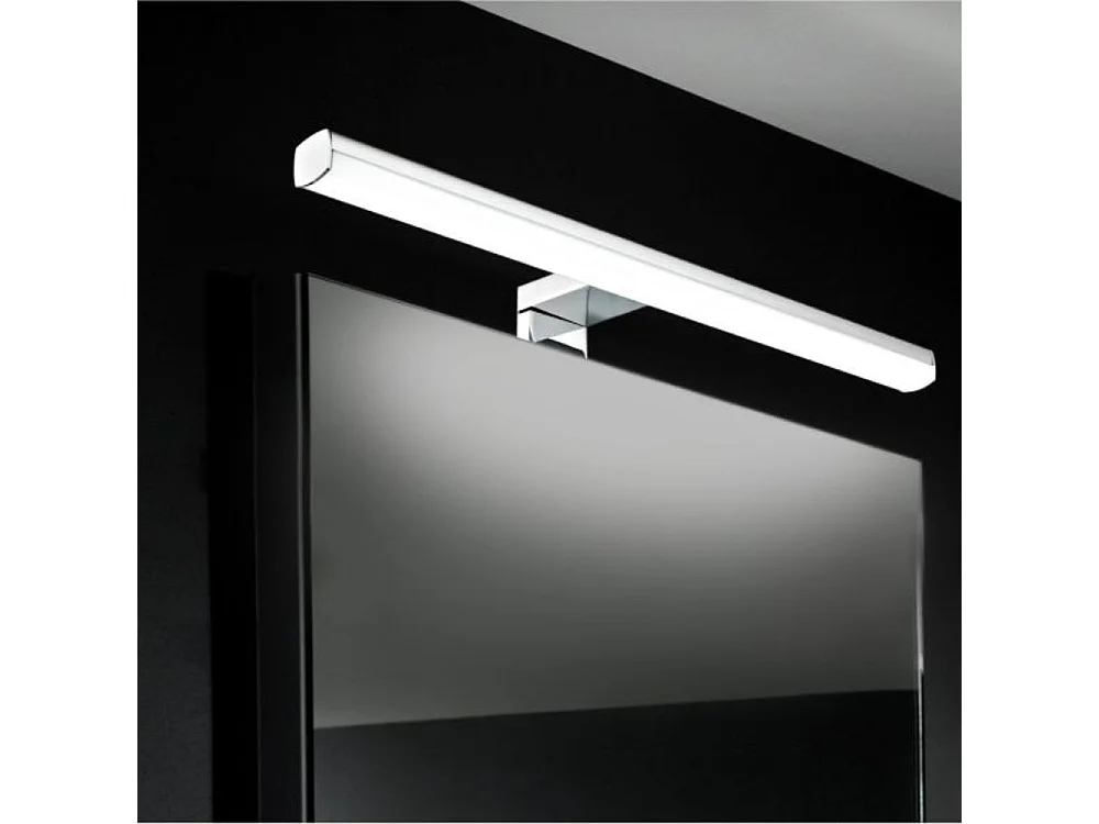 Applique de salle de bain 50cm chrome (10W 600lm 4000K IP44) - Voltman